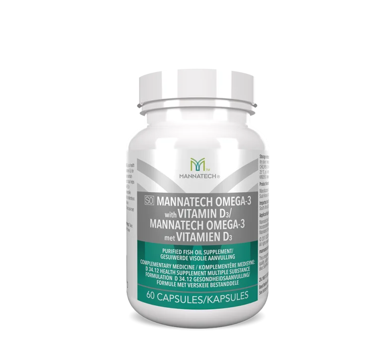 Omega-3 with Vitamin D₃ by Mannatech, product pack