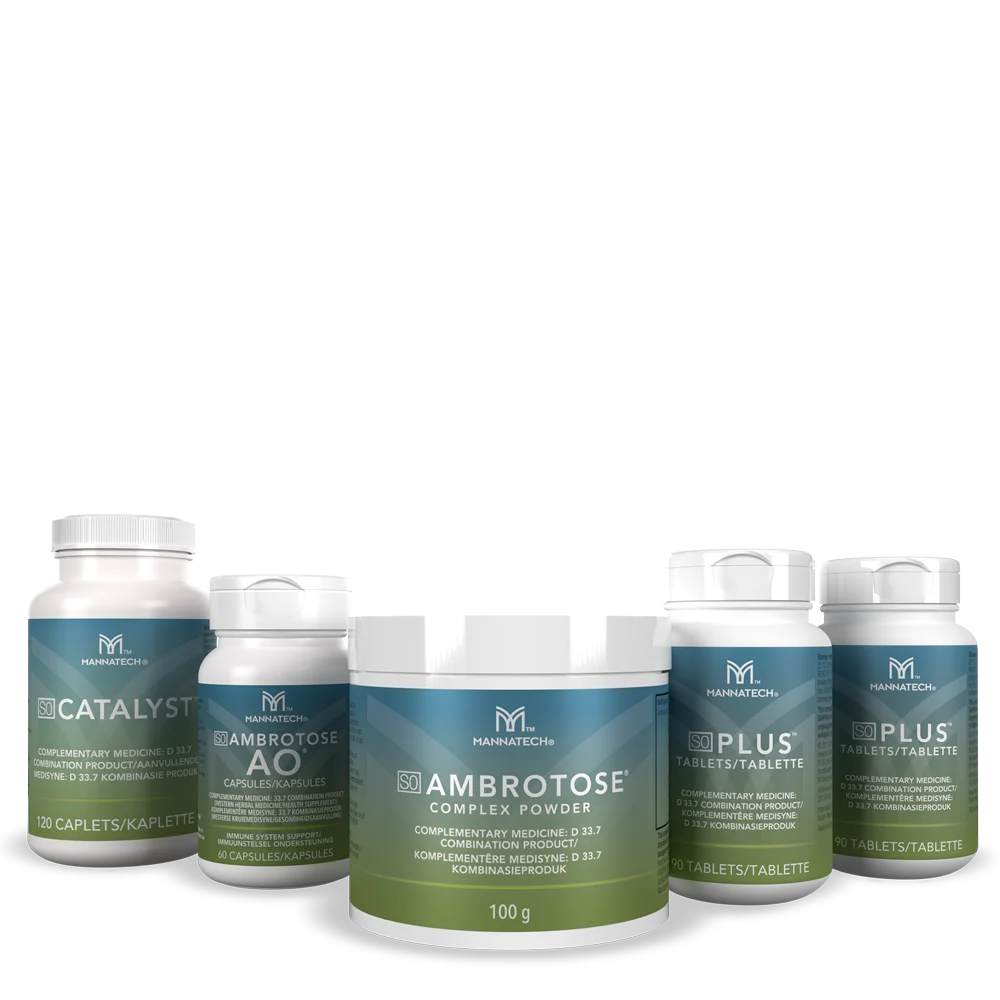 Ambrotose® Complex & Optimum Support by Mannatech, product pack